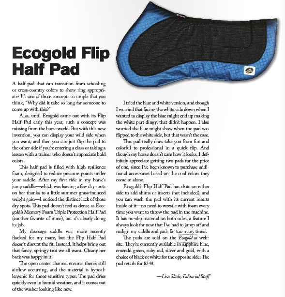 Ecogold Flip Half Pad in COTH Editor’s Picks